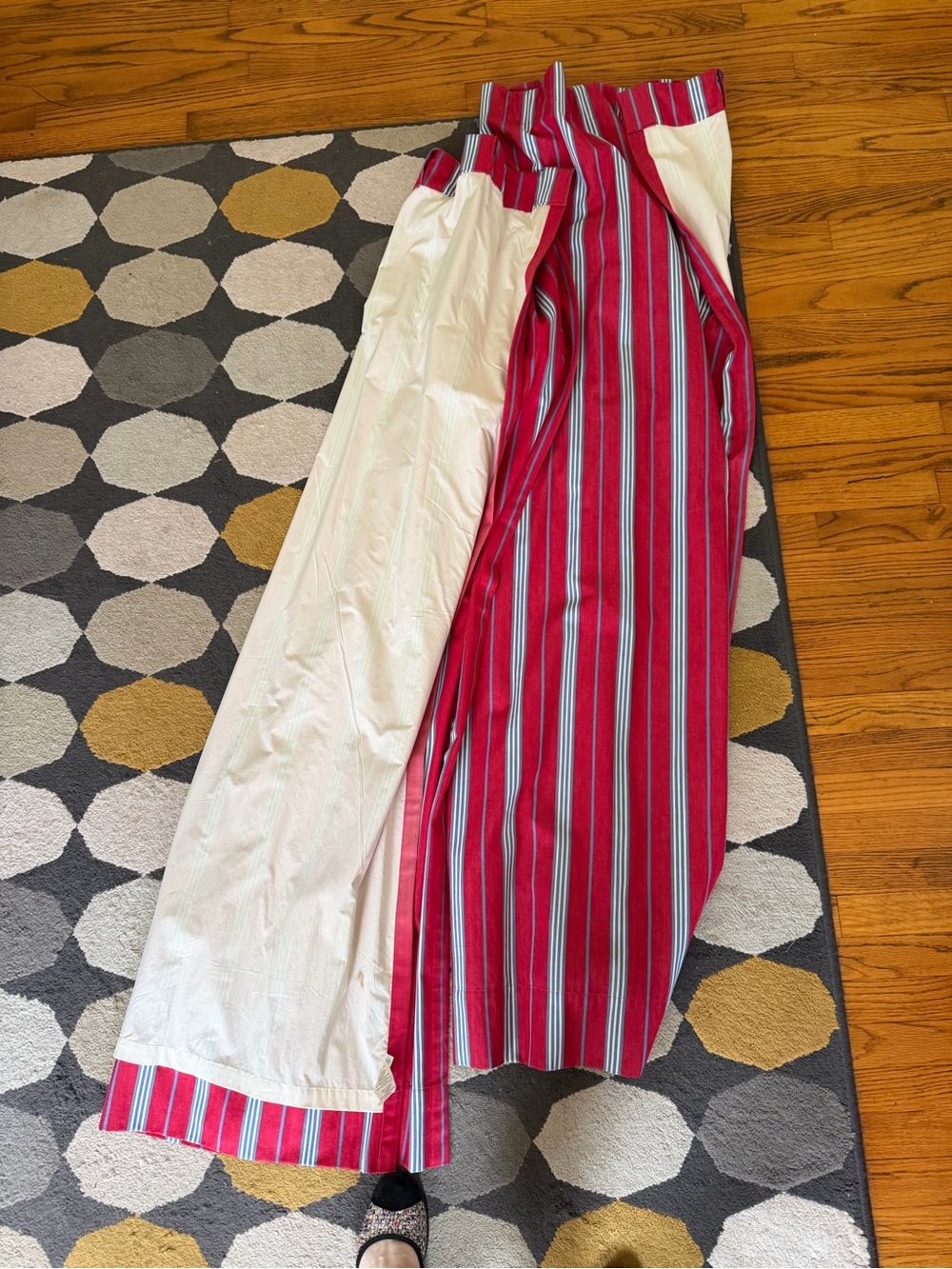 Pottery Barn Kids Red, White and Blue Striped Skirt Panel